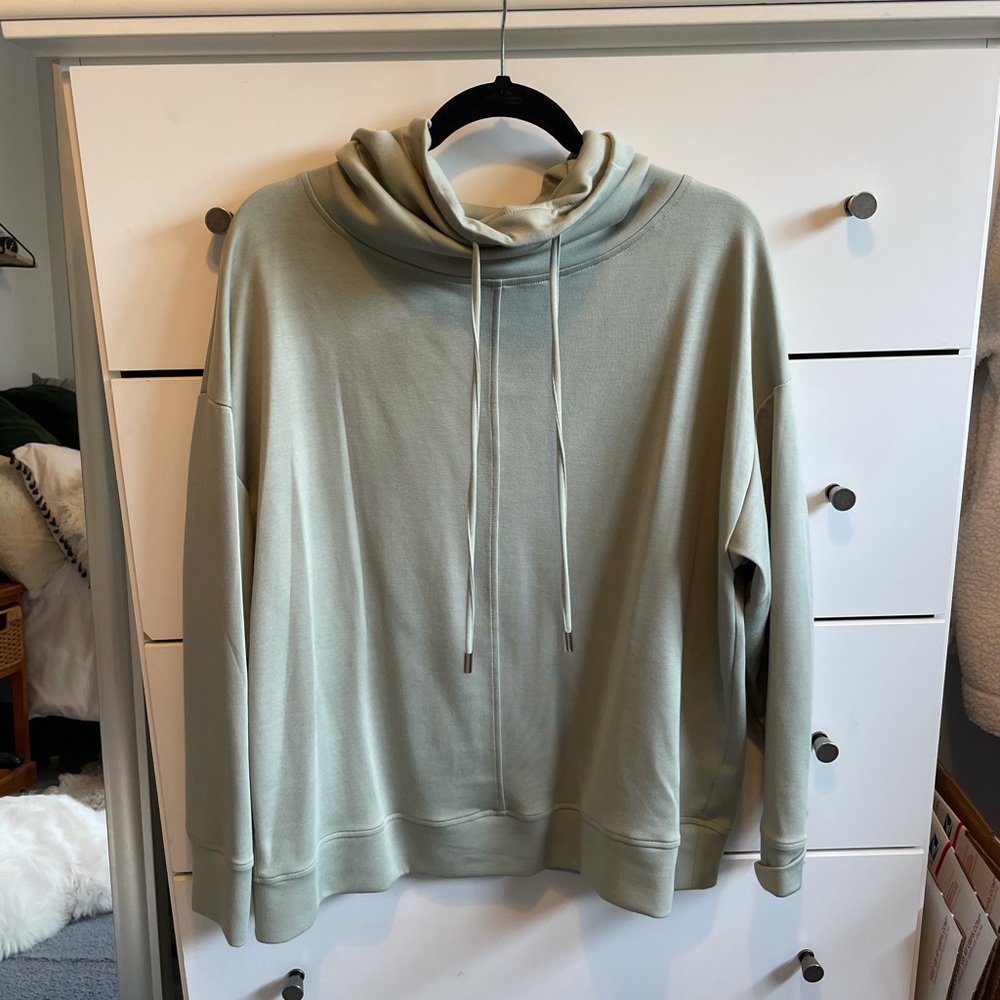 Sage green cowl neck sweatshirt